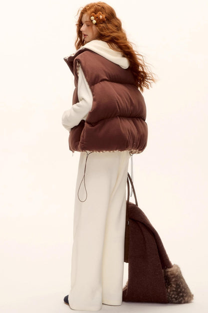 Reversible Plaid Lace Vest Jacket