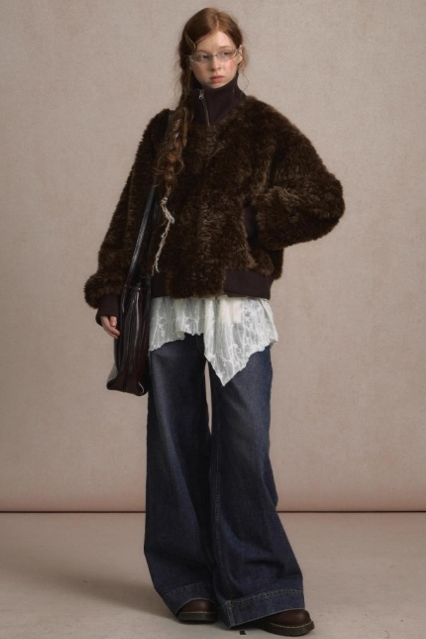 Thickened Lambswool Suede Jacket