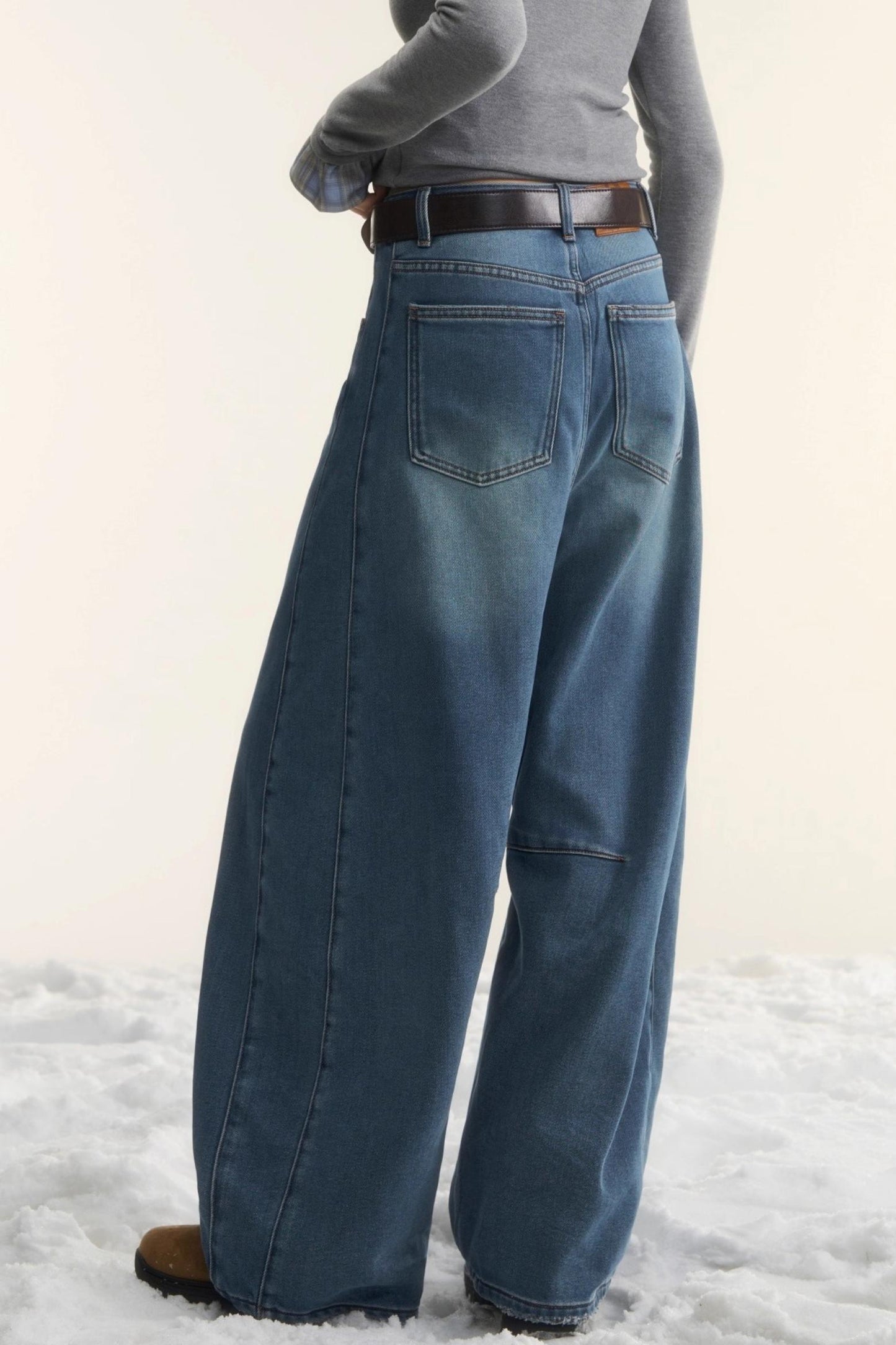 Blue Fleece-Lined Scimitar Pants