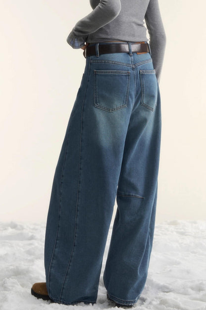 Blue Fleece-Lined Scimitar Pants