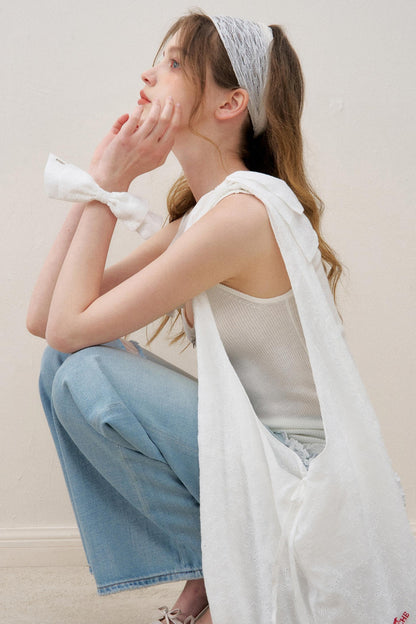 High-Waist Denim Trousers