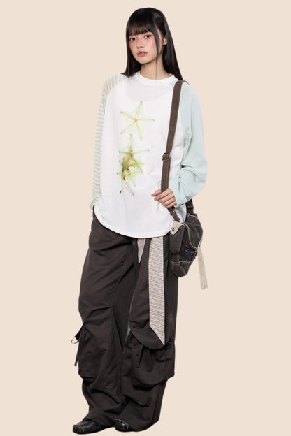 Summer Stripe Long Sleeve T-Shirt Top