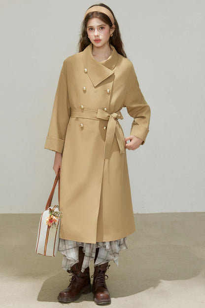 Autumn Double-Breasted Long Coat