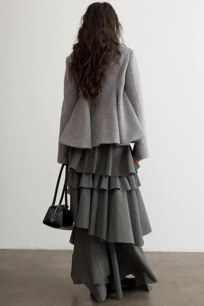 Retro Leopard Print Wool Jacket