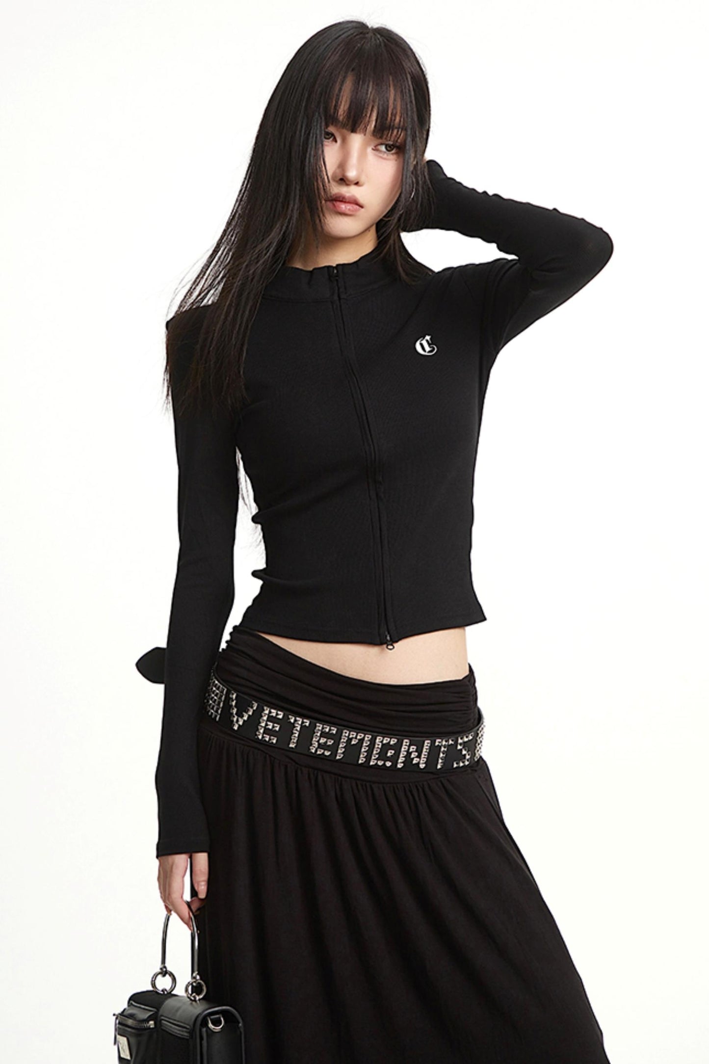 Sporty Slim Fit Zipper Top
