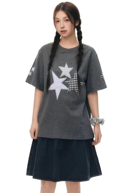Star Patch Embroidered T-Shirt