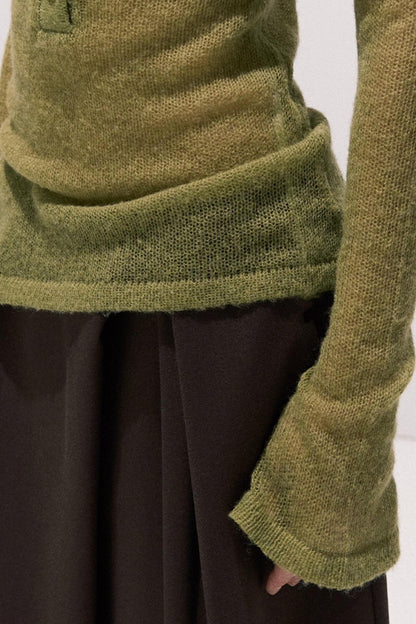 Tencel Wool Pleats Wide-Leg Pants