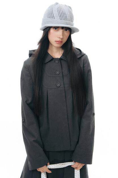 Retro Hooded Windbreaker Jacket