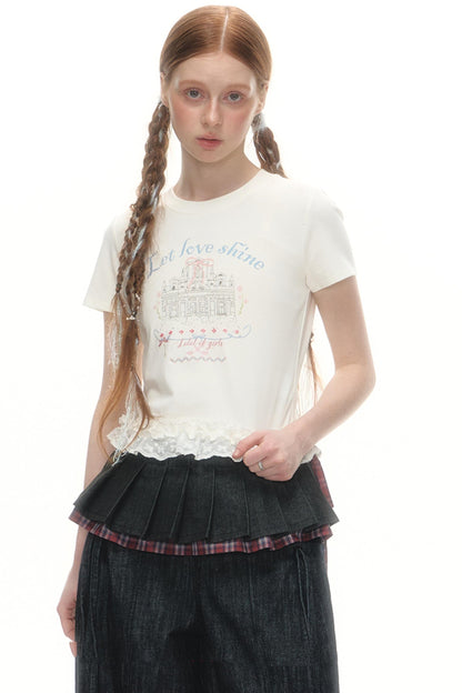 Lace-Trimmed Summer Tee