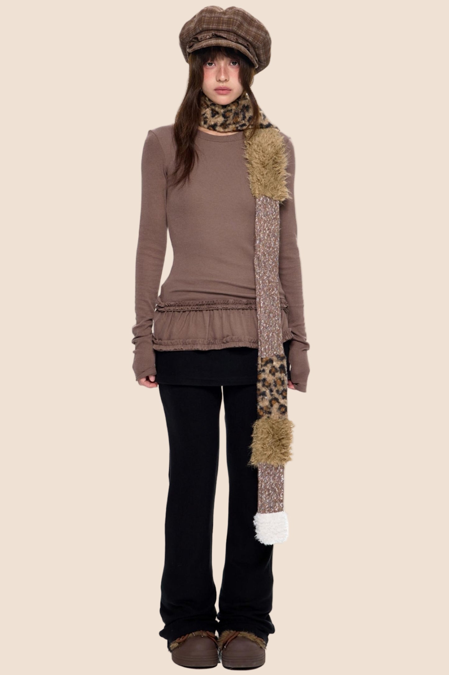 Slimming Vintage Crew Neck Top