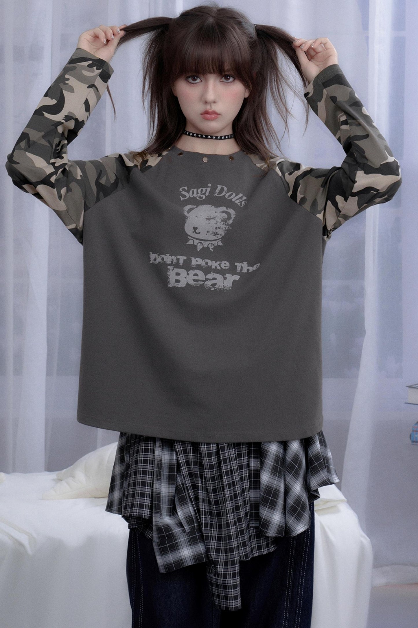 Autumn Style Gray Raglan Top