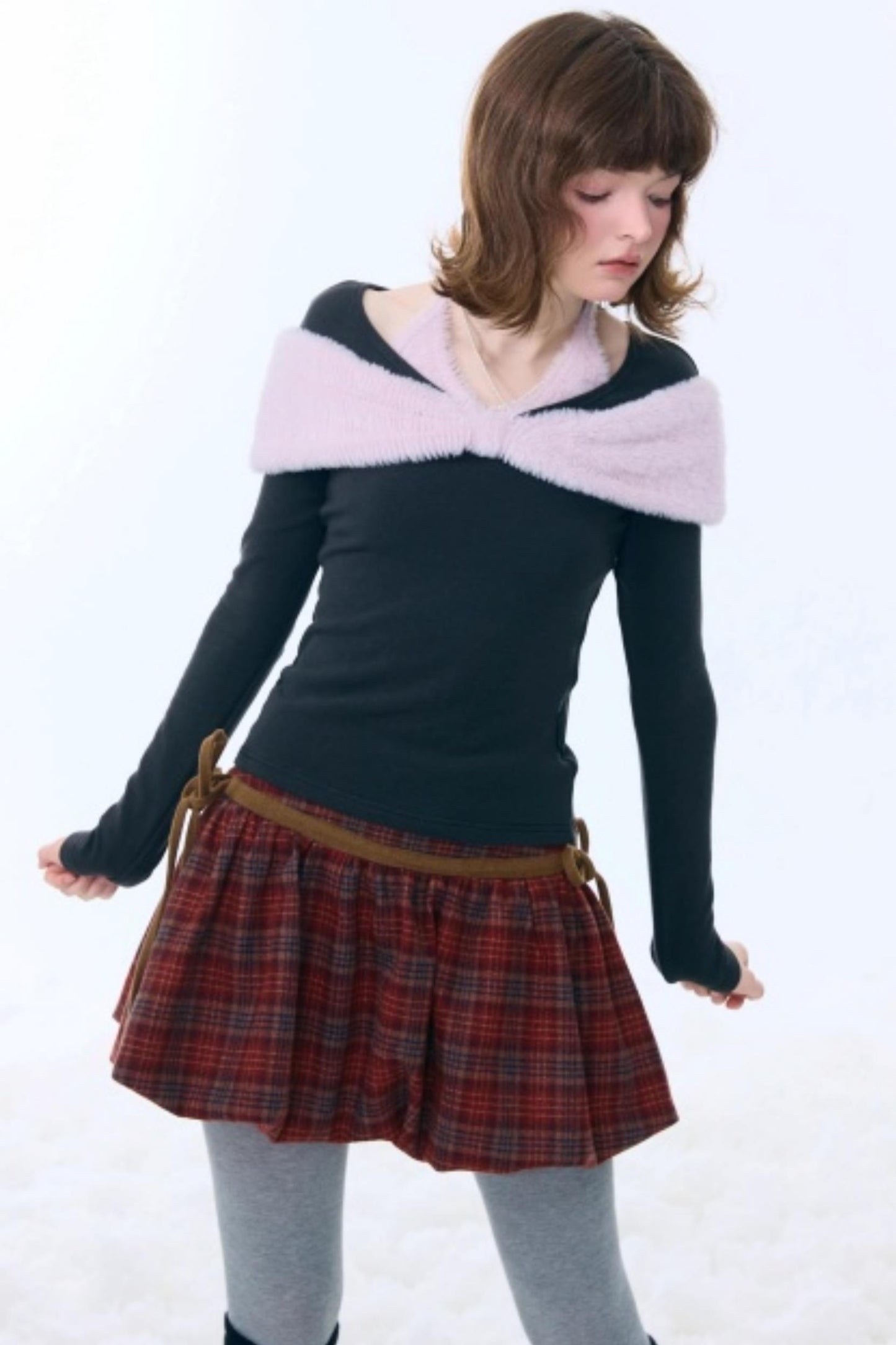 Bow-Knot Knitted Halter Top