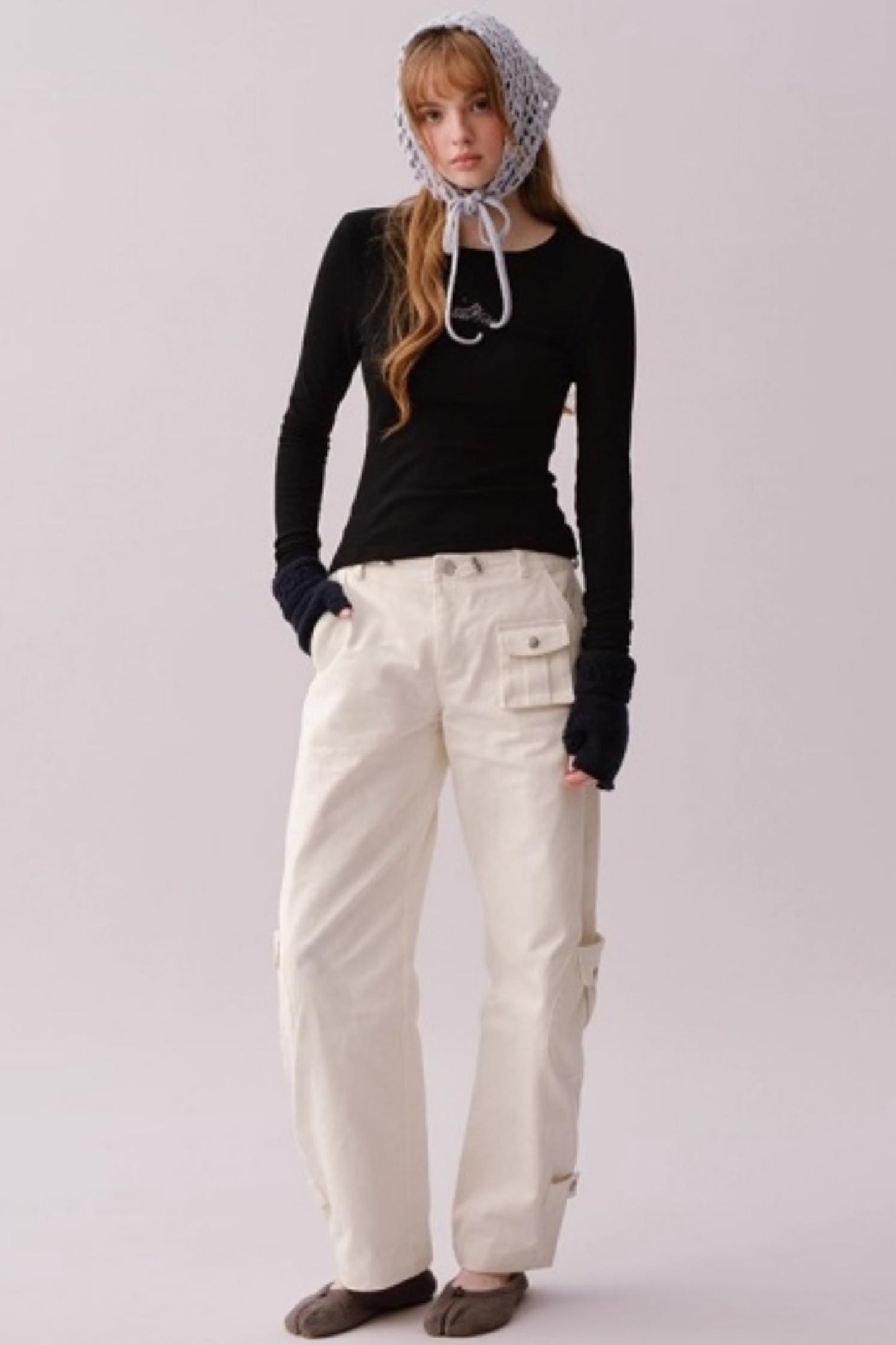 Hand-Crocheted Wool Blend Scarf