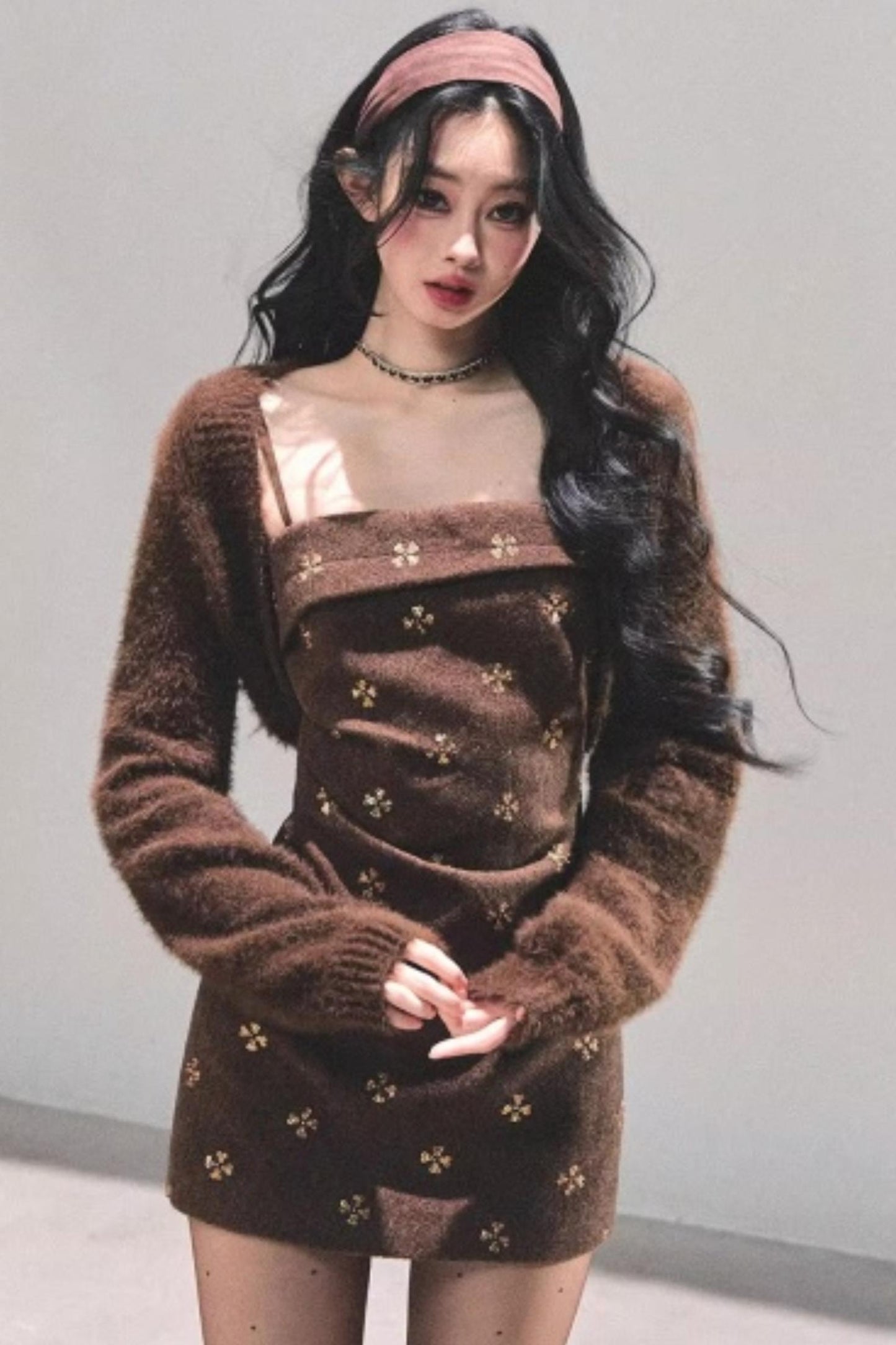 Hibiscus Knit Sweater Coat