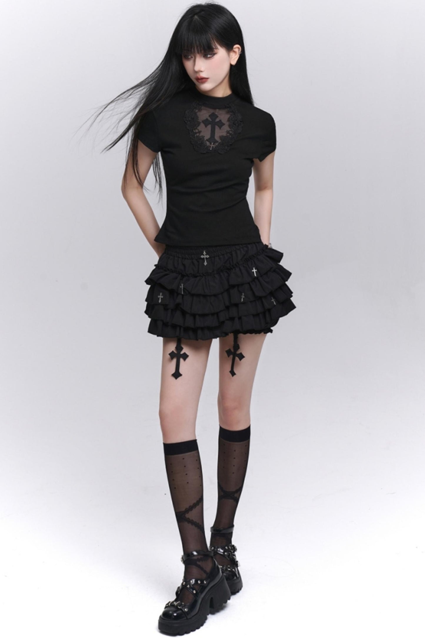 Black Gothic Ghost Skirt