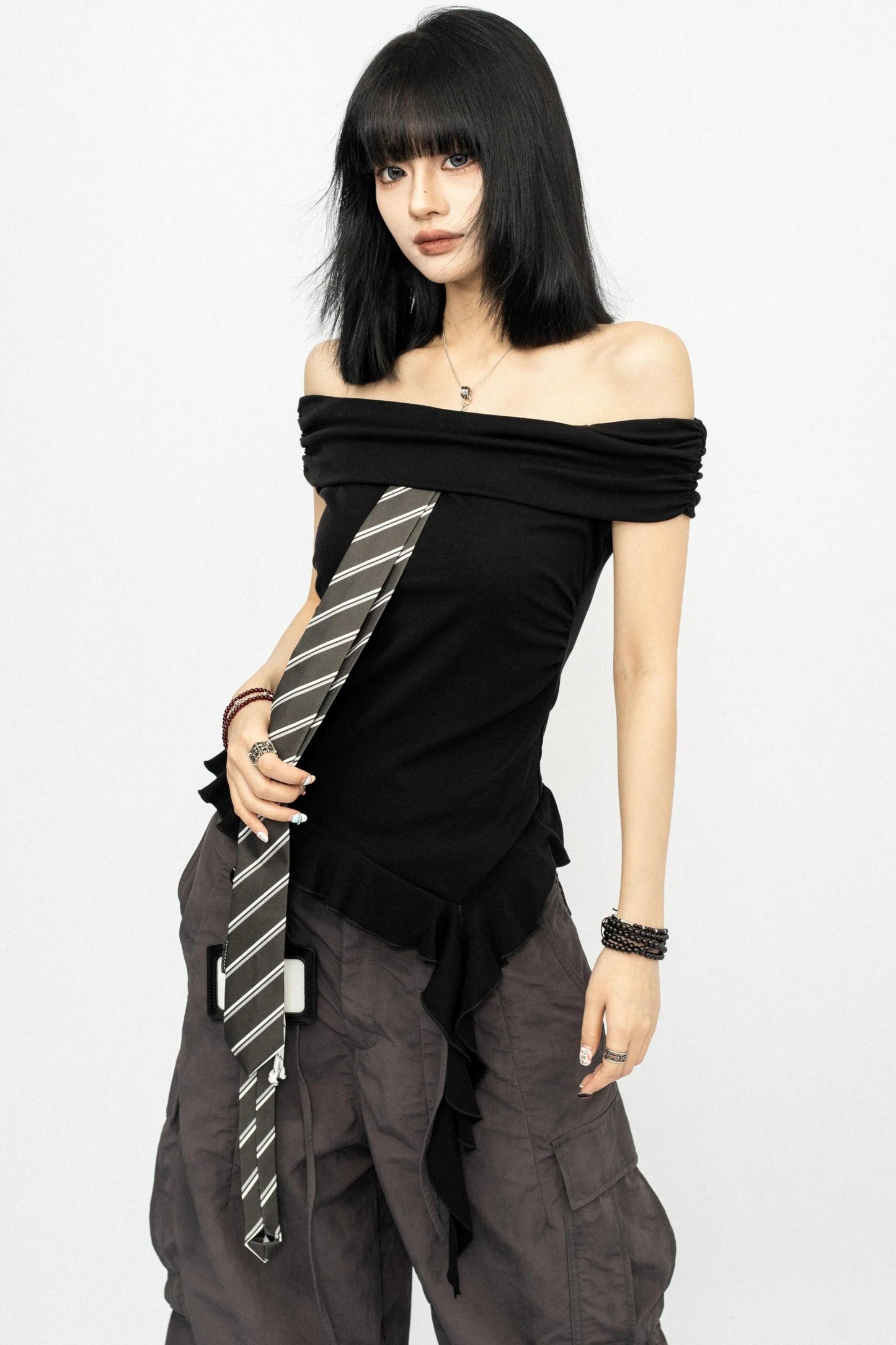 Retro Summer Shoulder Top