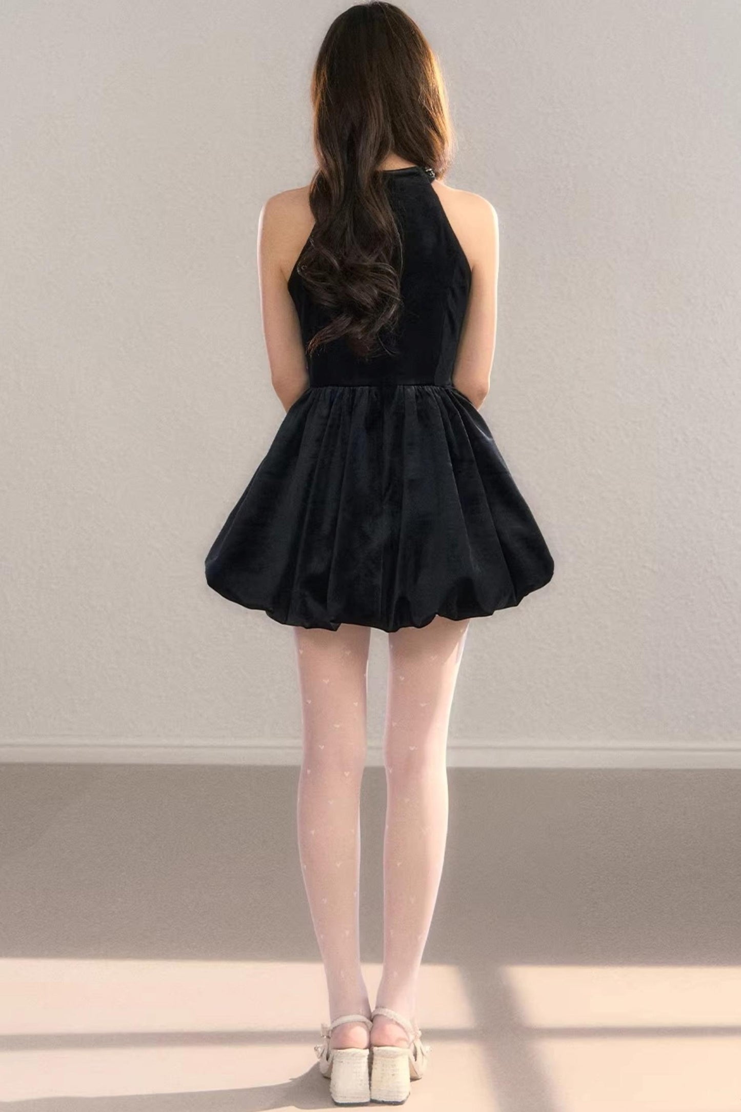 Highlight Halter Neck Puff Dress