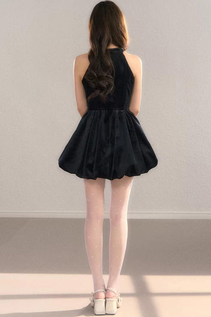 Highlight Halter Neck Puff Dress