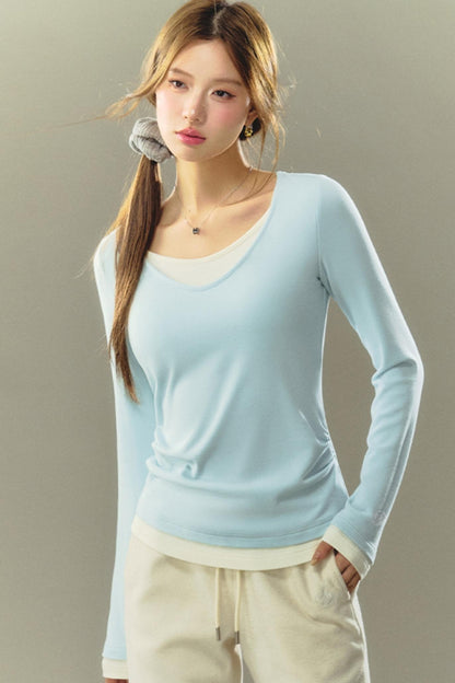 Slim Fit Fashionable Layered Top