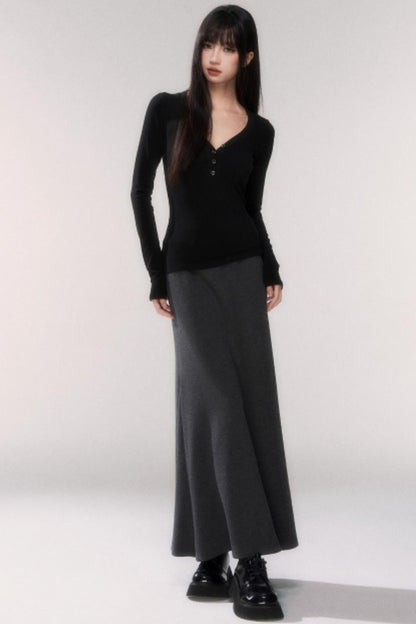 Winter Wool A-Line Skirt