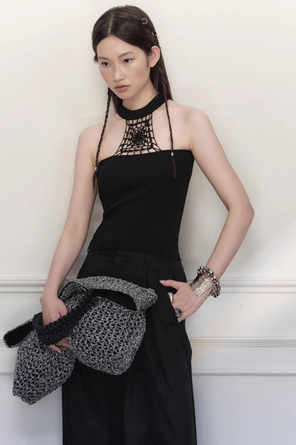 Weave Knit Bustier Top