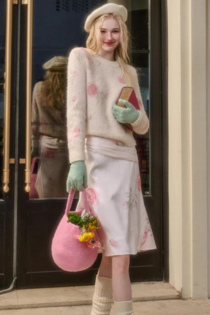 Milky Way Wool Sweater & Skirt Set-Up