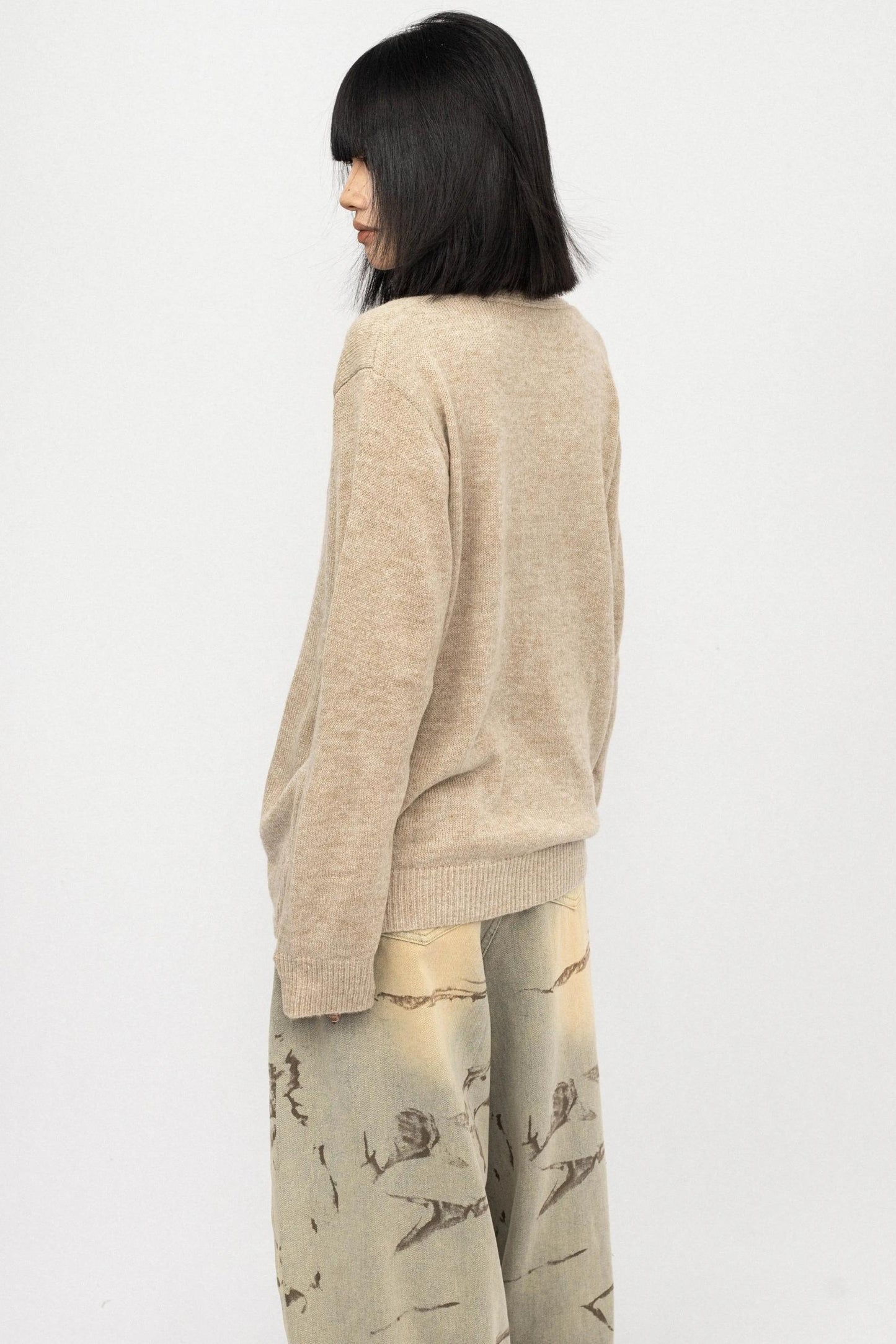 Knitted V-Neck Cardigan