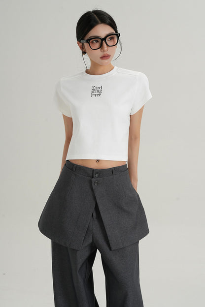 Chic High-Waist Crop Tee