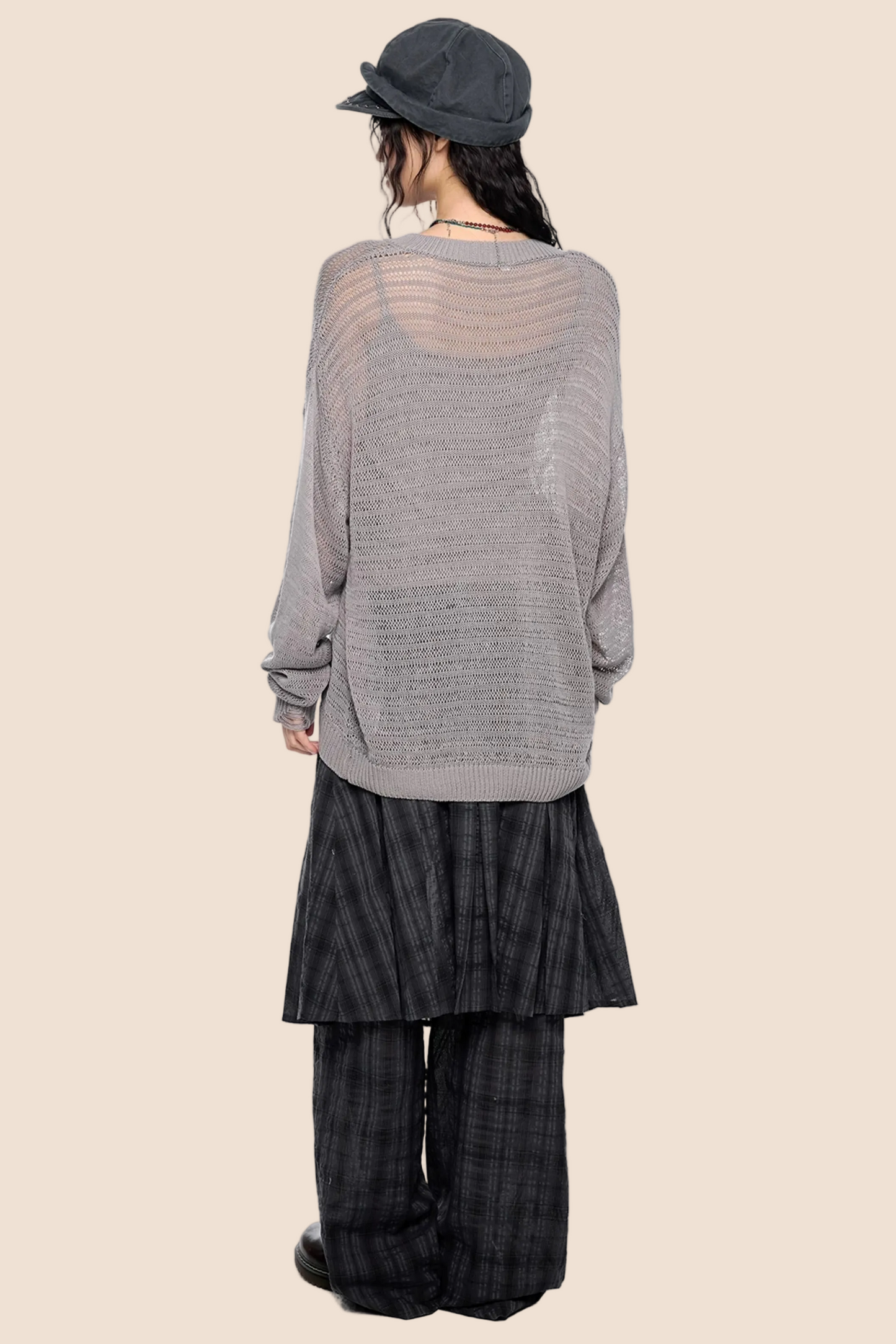 Blusa rétro in maglia fantasia