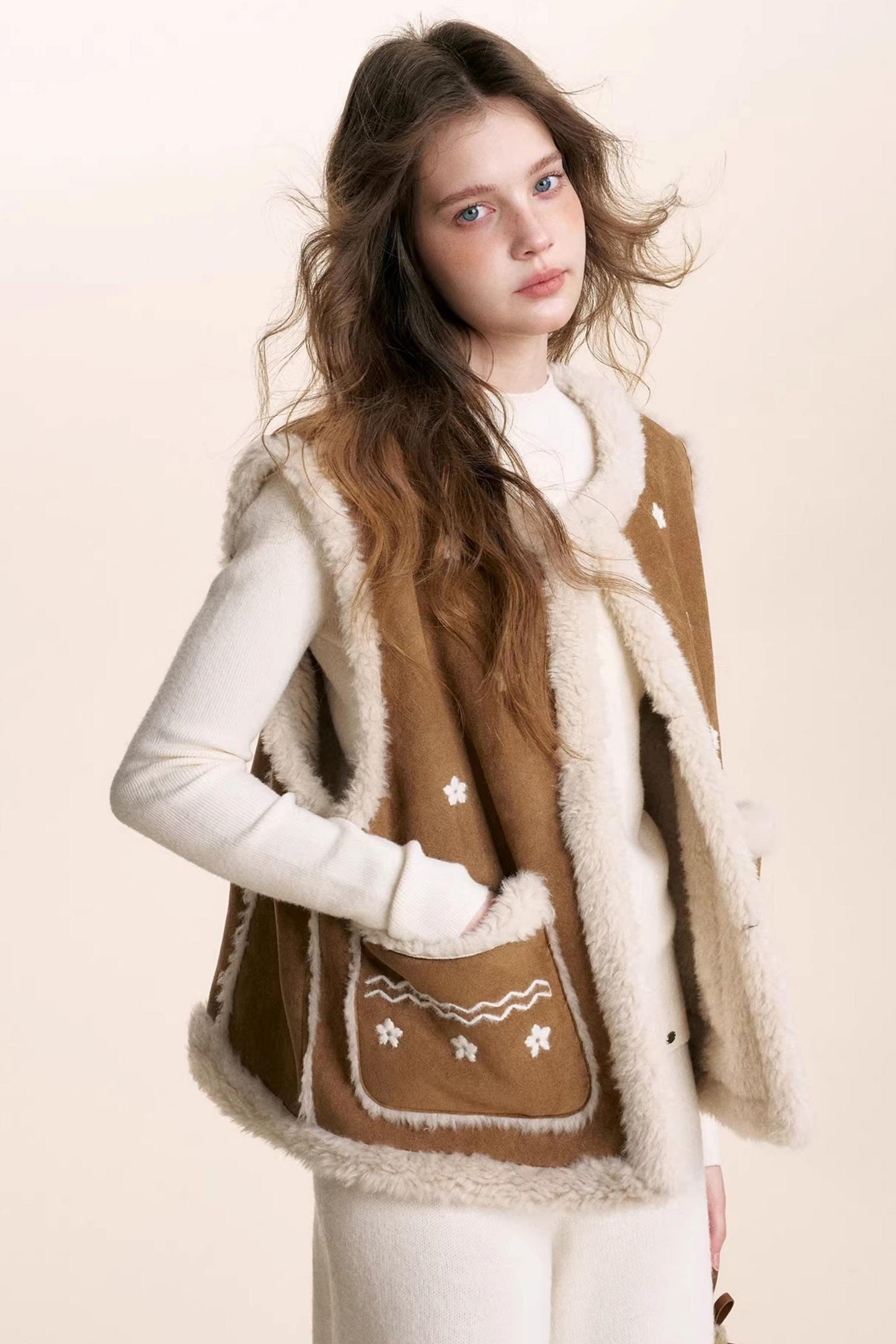 Shearling Lamb Wool Vest