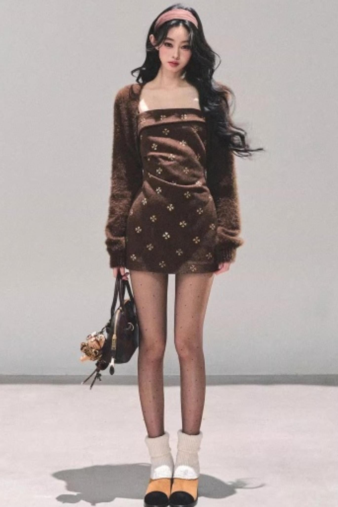 French Wool Suspender Dress Set-Up