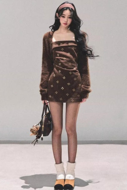 French Wool Suspender Dress Set-Up