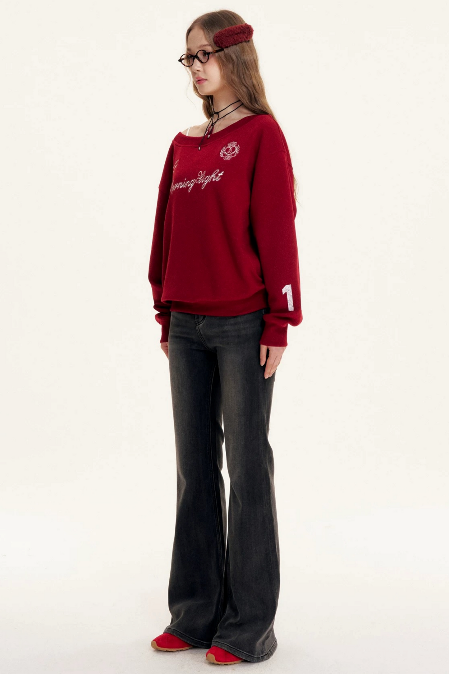 Asymmetrical Flare Jeans