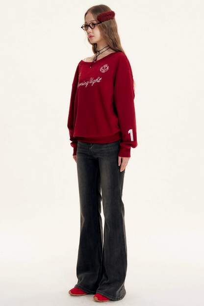 Asymmetrical Flare Jeans