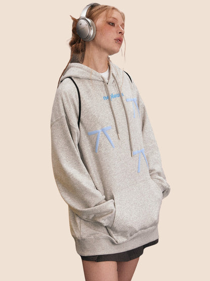 Bow Retro Hooded Sweatshirt