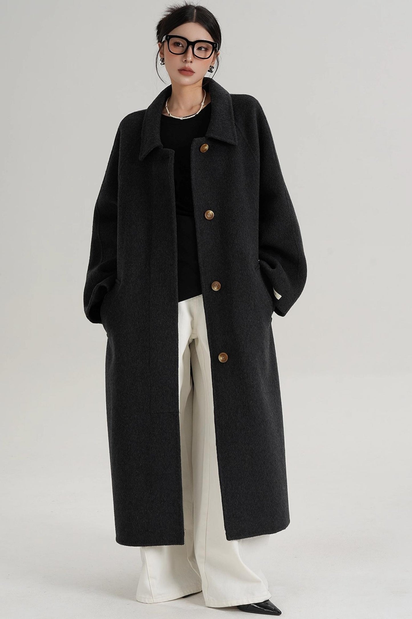 Temperament Wool Reversible Long Coat