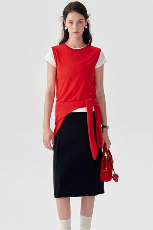 Linen Knitted Cardigan Set