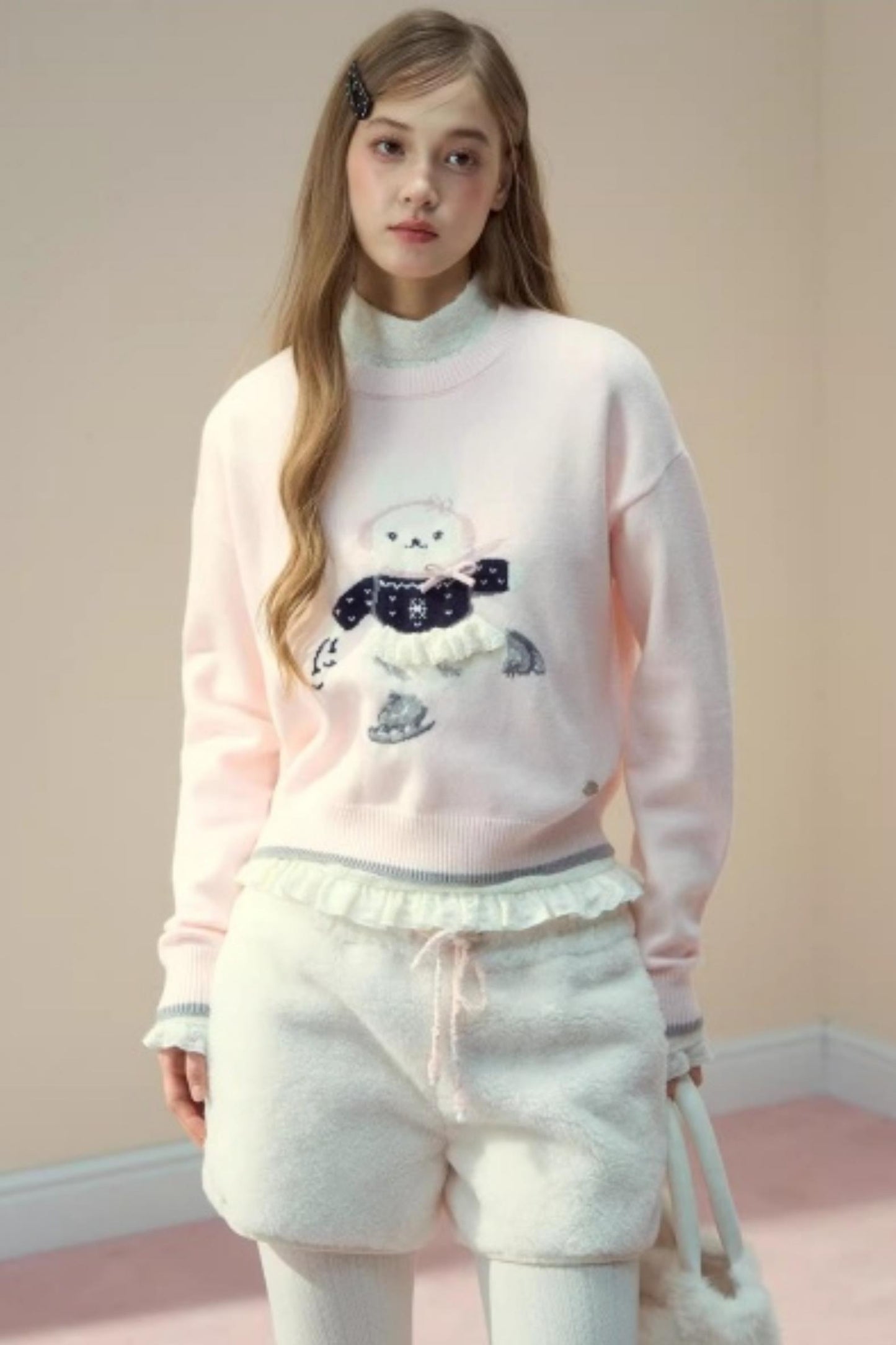 Fur Suede Versatile Lambwool Shorts