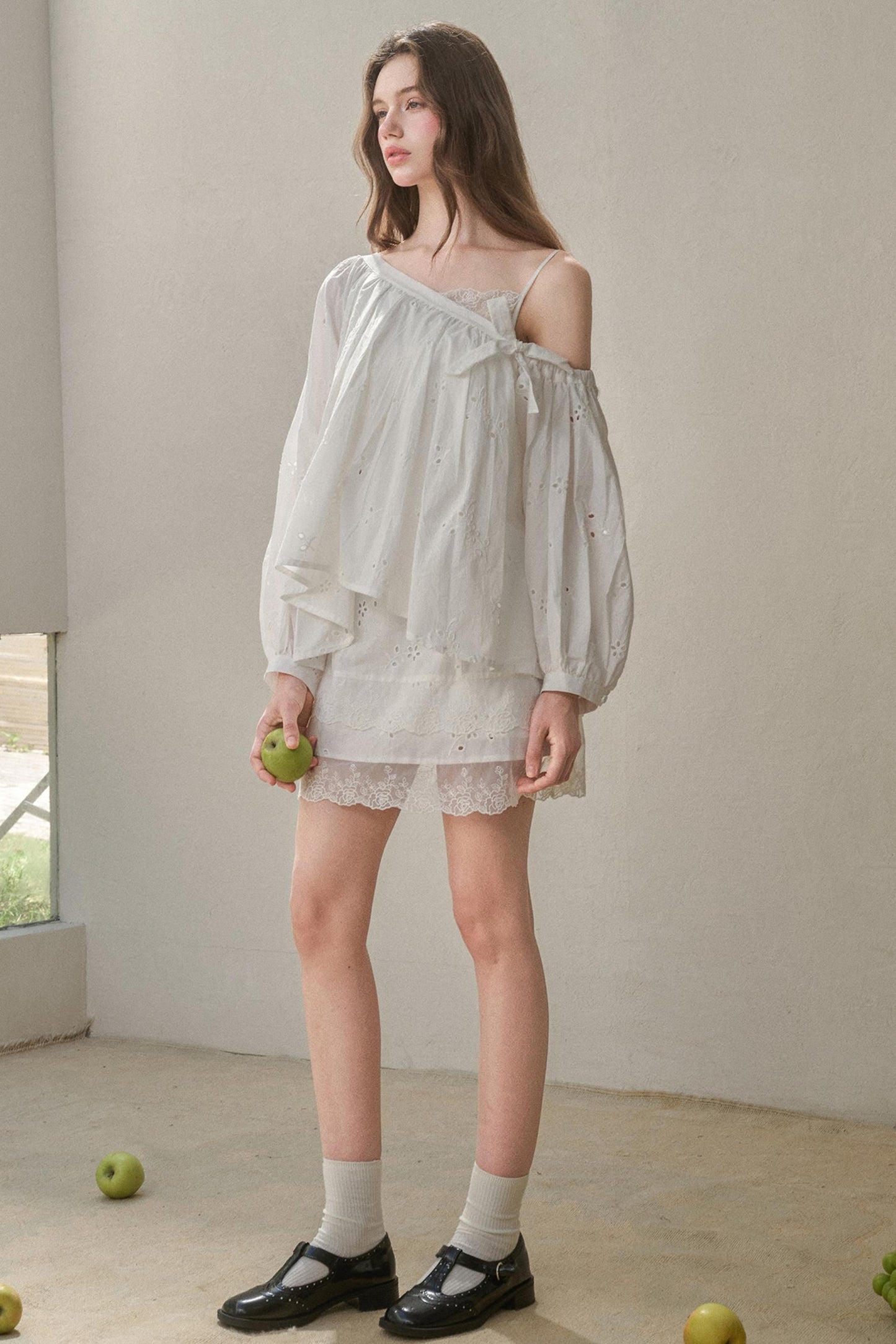 Embroidered Flower Elegant Skirt Set-Up