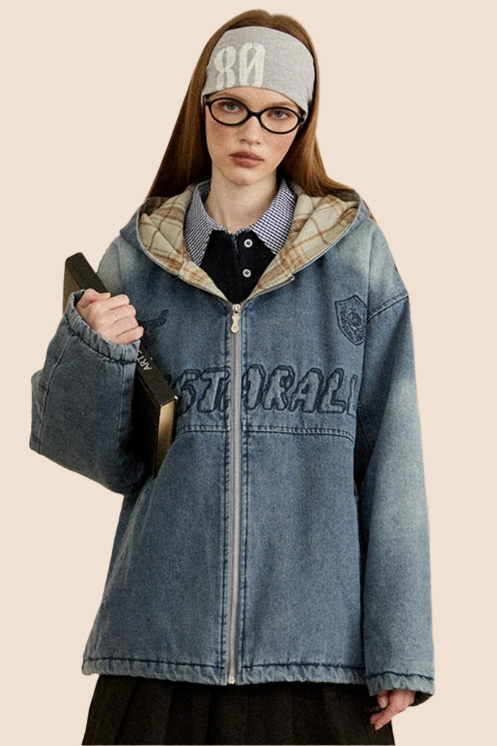 Bath Style Spliced Denim Jacket