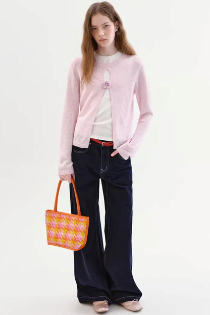 Mid-Waist Straight-Leg Jeans