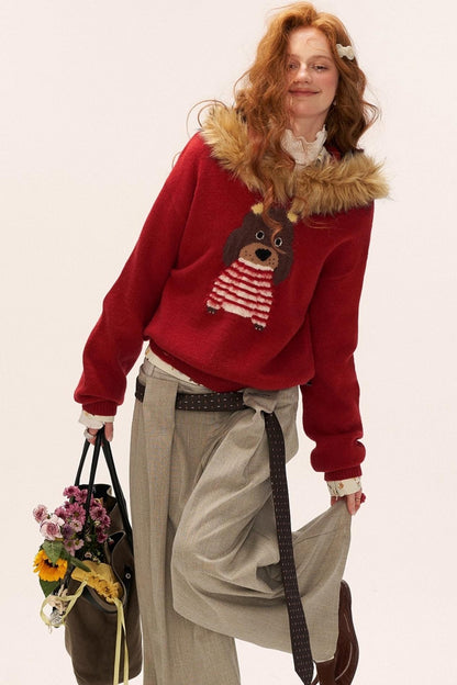 Cute Dog Hooded Sweater