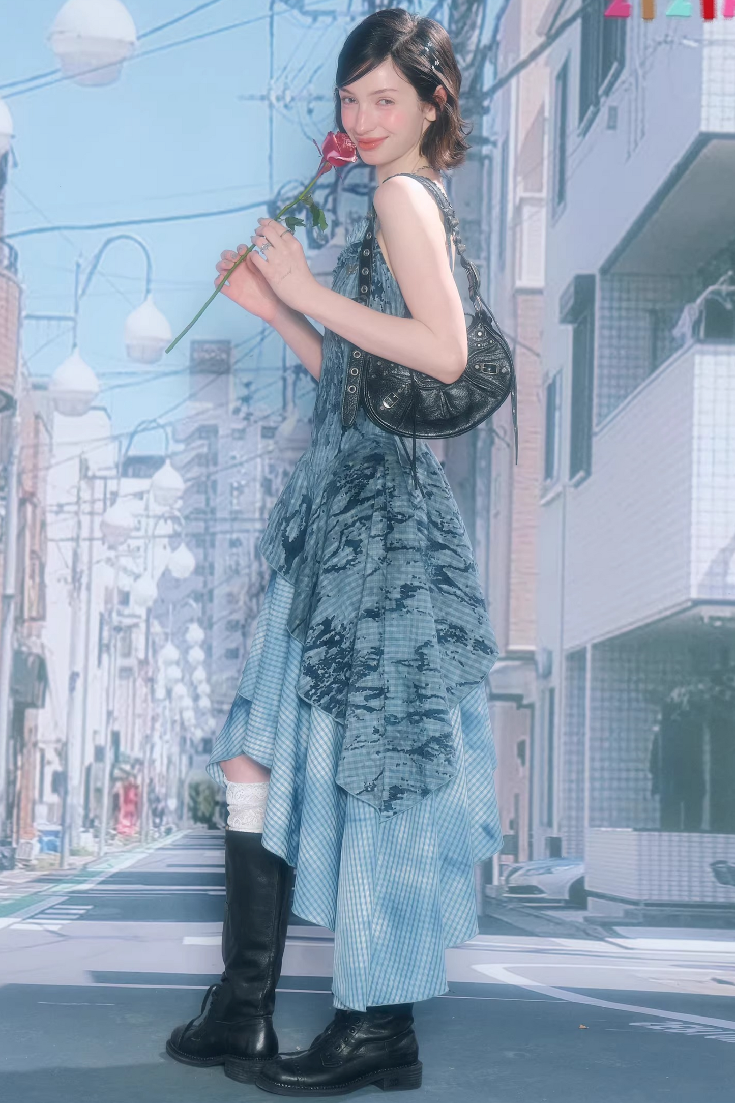 Night Mist Plaid Dress