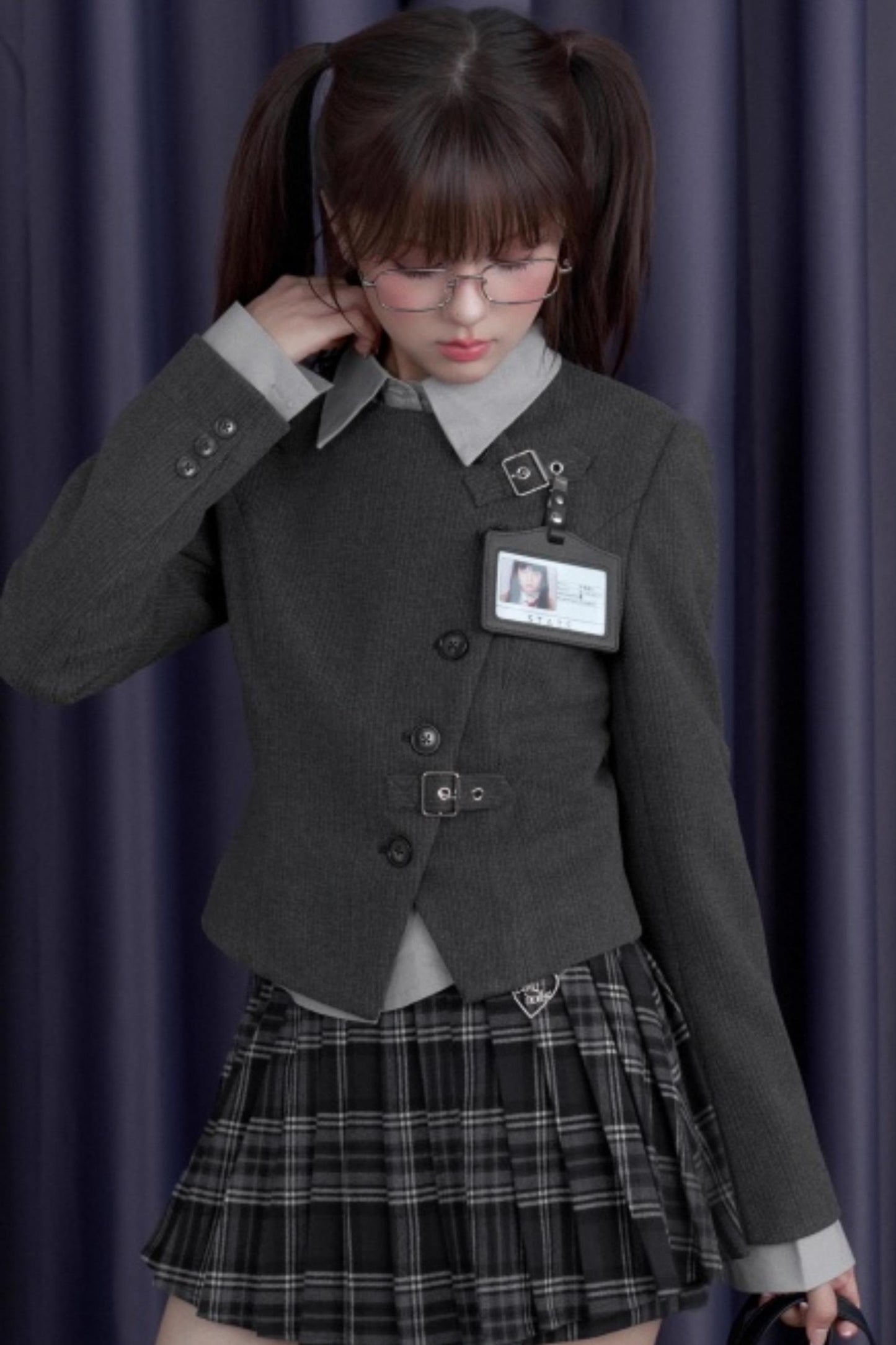 Spirit Gray Woolen Blazer Jacket Set-Up