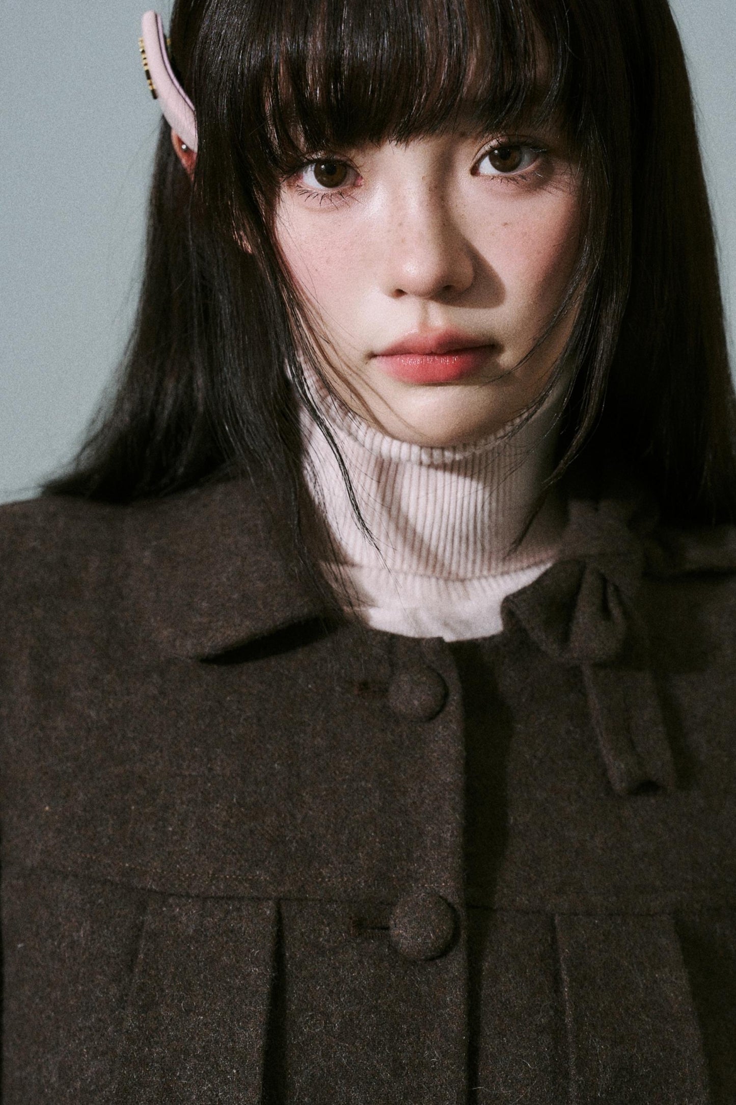 Wool Bow Tie Blazer Suit & Skirt Set-Up