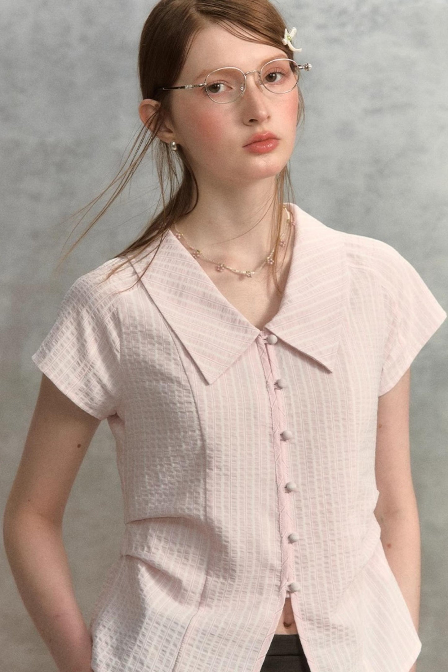 Chic Pink Striped Slim Fit Shirt