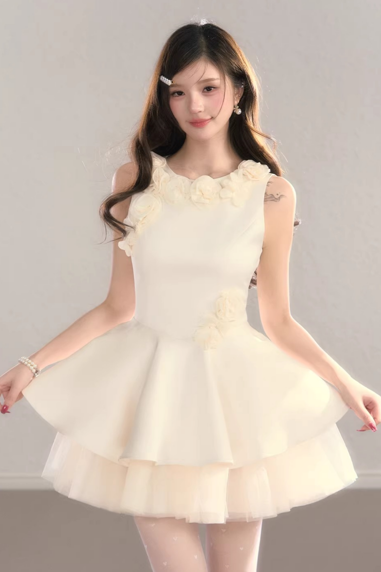 Three-Dimensional Floral Dress