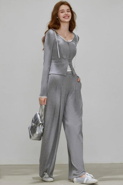 Slimming Autumn Cardigan Set-Up