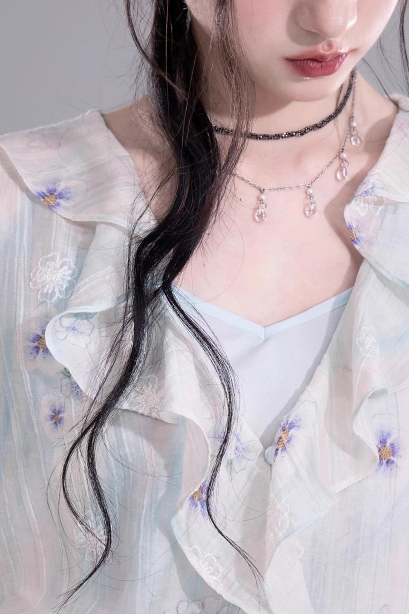 Ruffled Green Lycra Cardigan