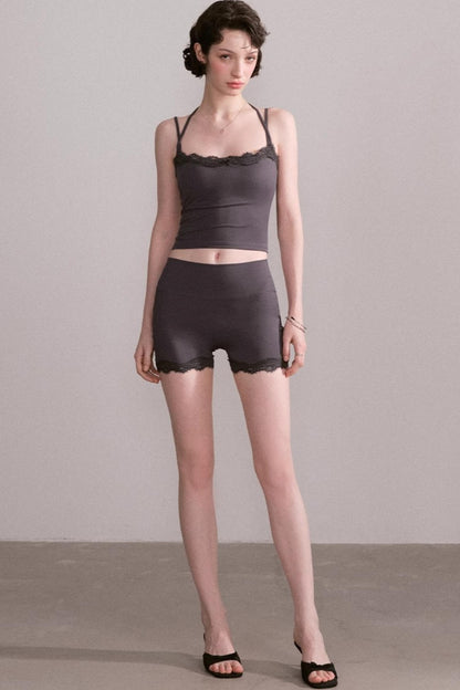 Lace V-Neck Sports Set-Up